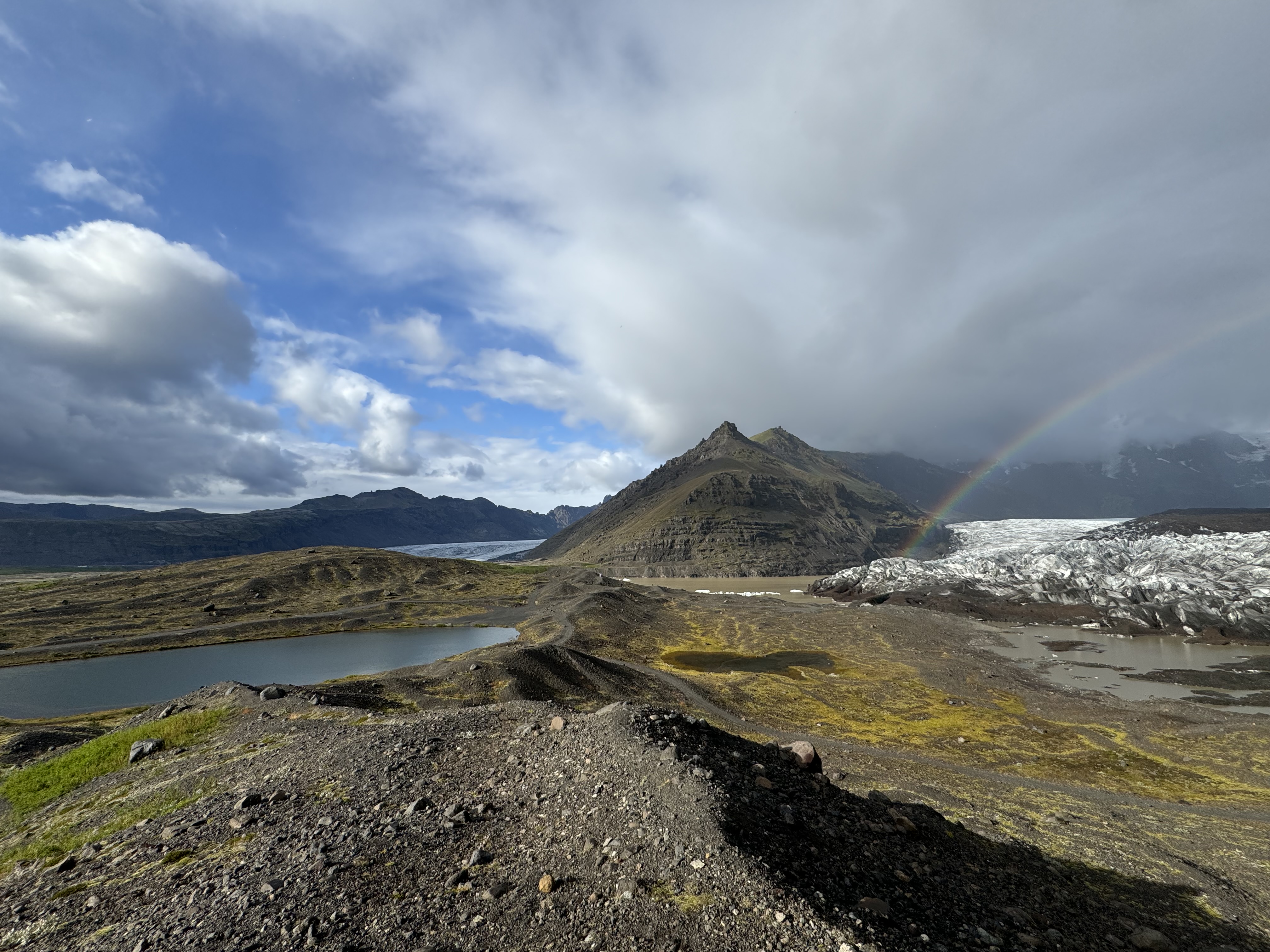 Glacier and rainbow in Iceland